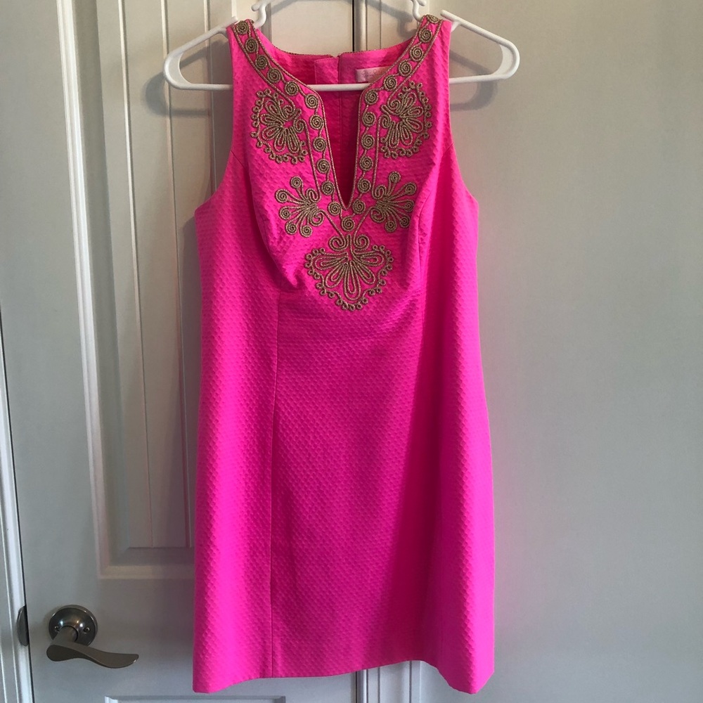Lilly Pulitzer Shift Dress Neon Pink